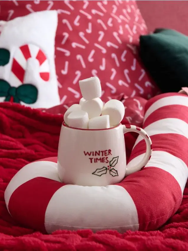 Tazza con motivo natalizio - rosso