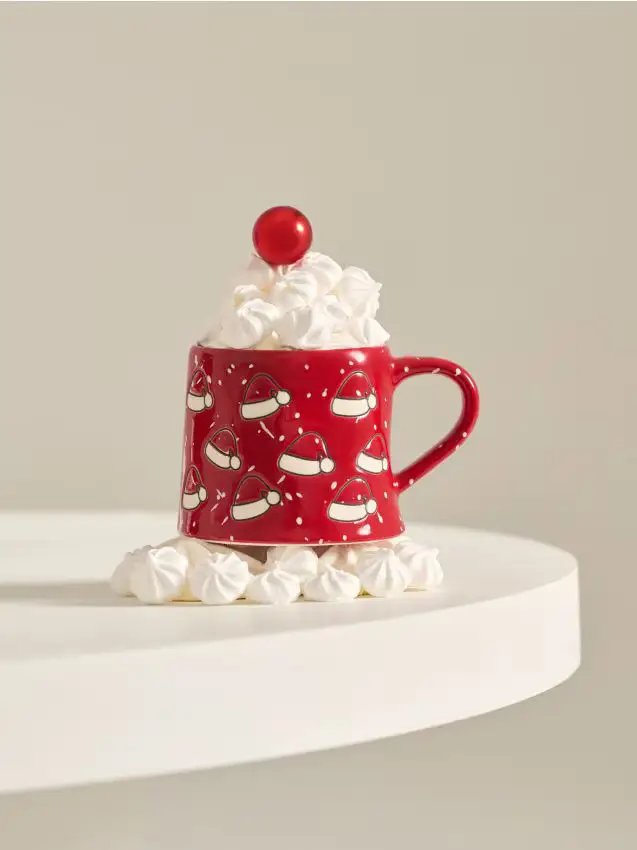 Tazza con motivo natalizio - rosso