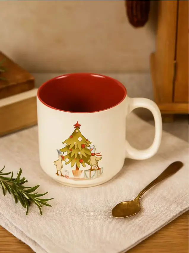 Tazza con motivo natalizio - rosso