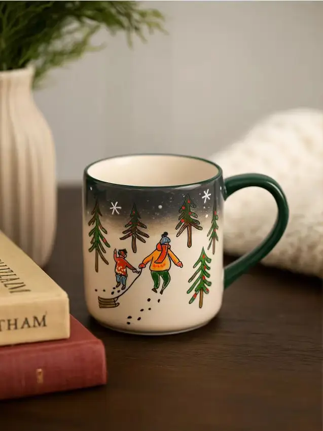 Tazza con motivo natalizio - verde