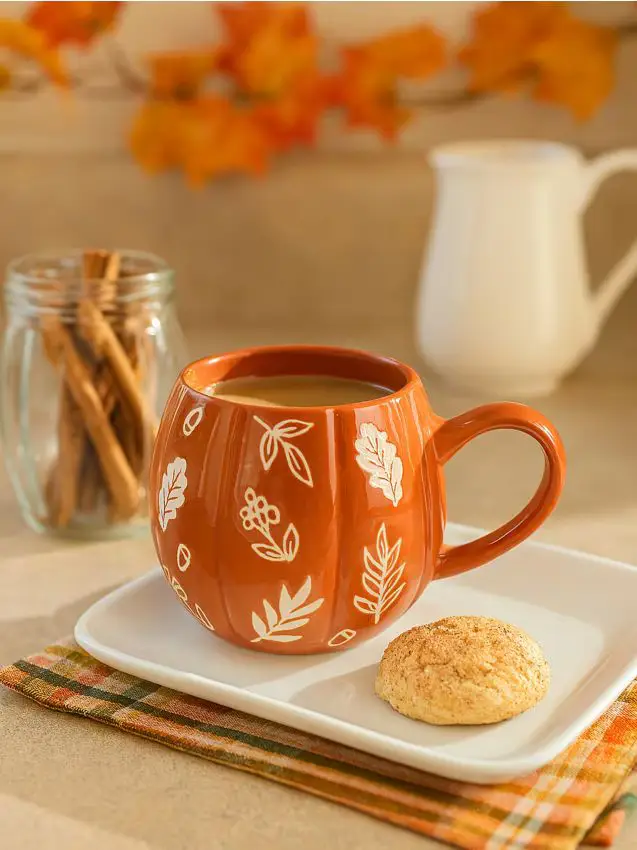 Tazza con stampa autunnale - mandarino