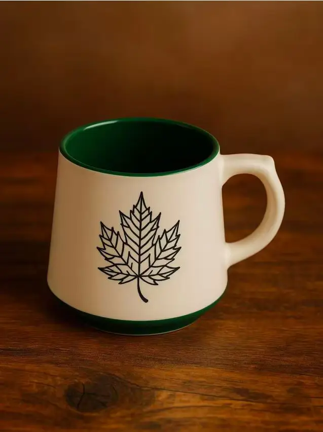 Tazza in ceramica con stampa - bianco