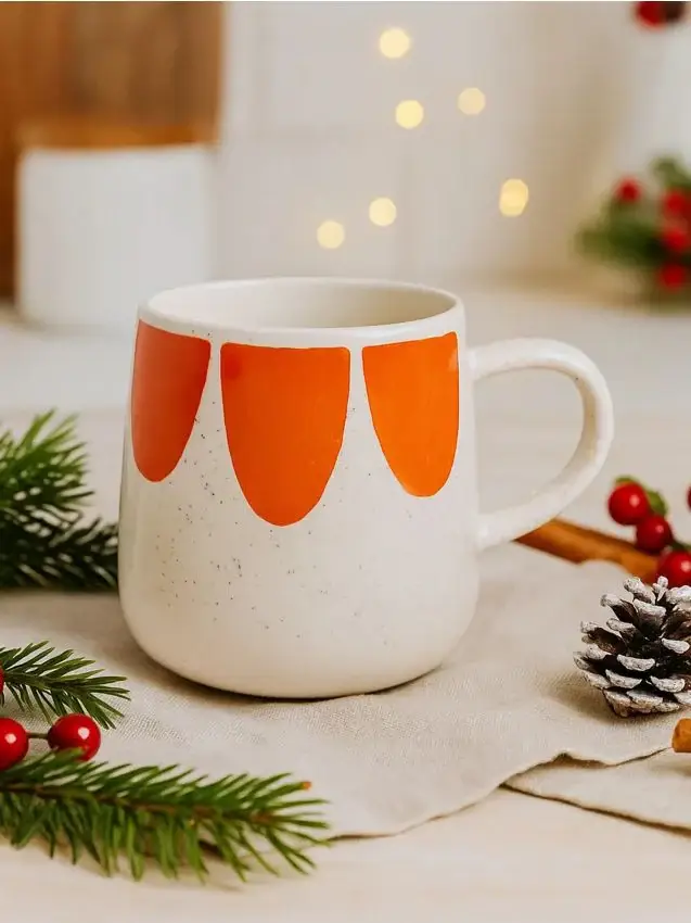 Tazza in ceramica con stampa - mandarino