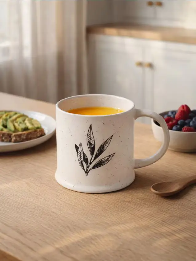 Tazza in ceramica con stampa - nero