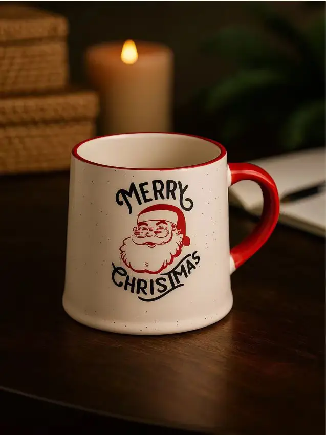 Tazza natalizia con motivo di Babbo Natale - rosso