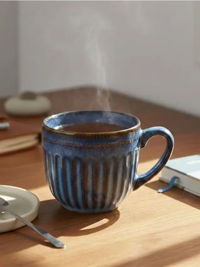 Tazza rigata - azzurro