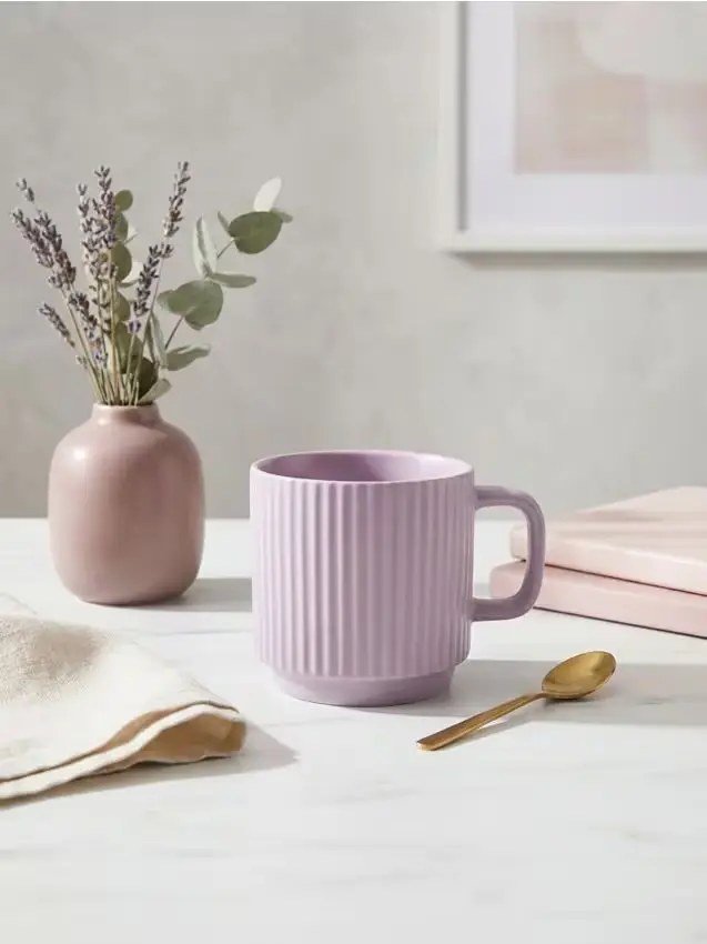 Tazza rigata - lavanda