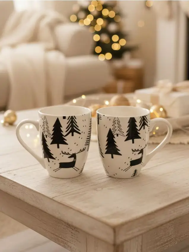 Tazze in ceramica 2 pack - bianco