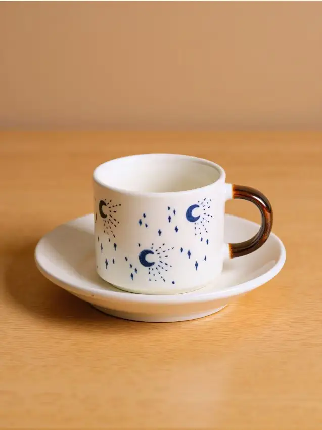 Tazzina da espresso con piattino - bianco