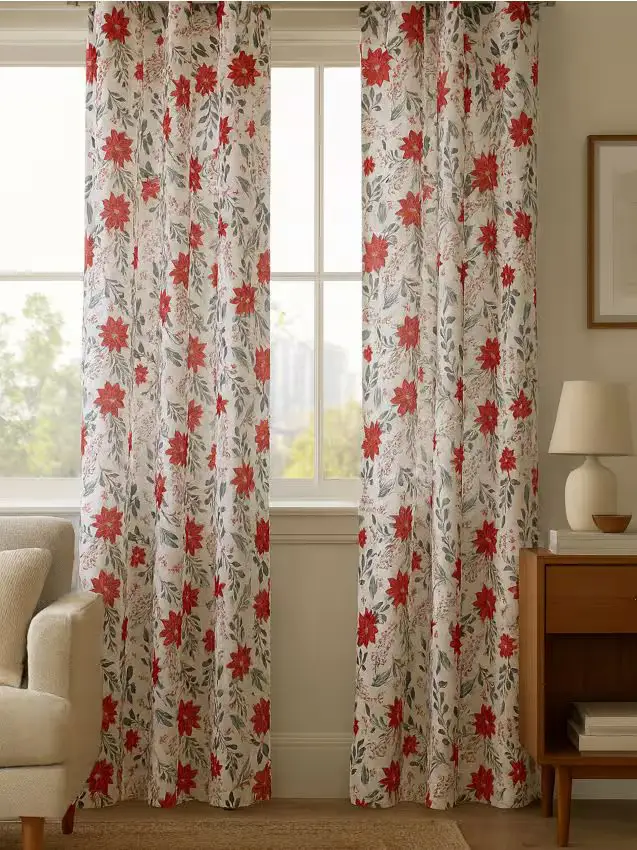 Tenda con motivo floreale - rosso