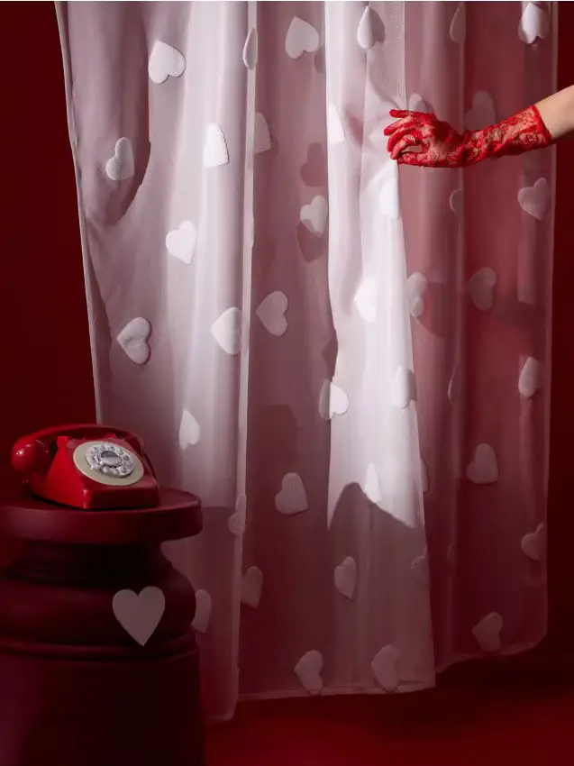 Tenda con nastro - bianco