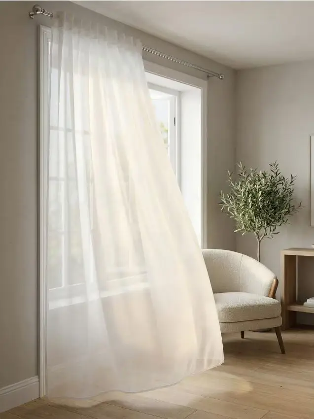 Tenda con nastro - bianco