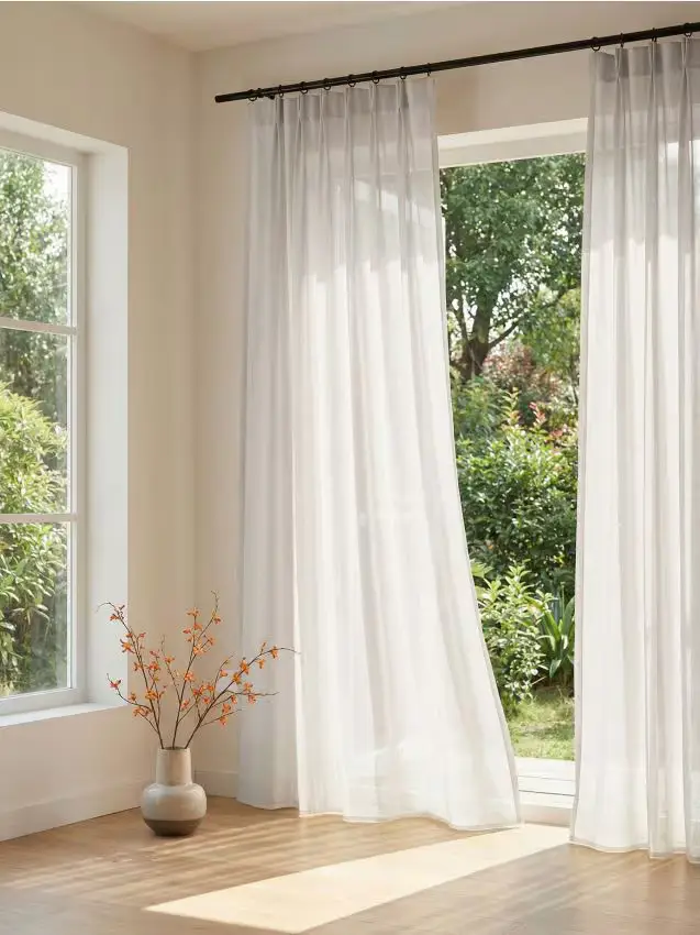 Tenda liscia con passante - bianco