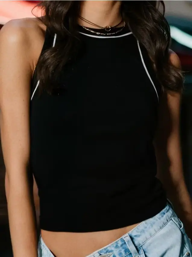 Top di maglione - nero