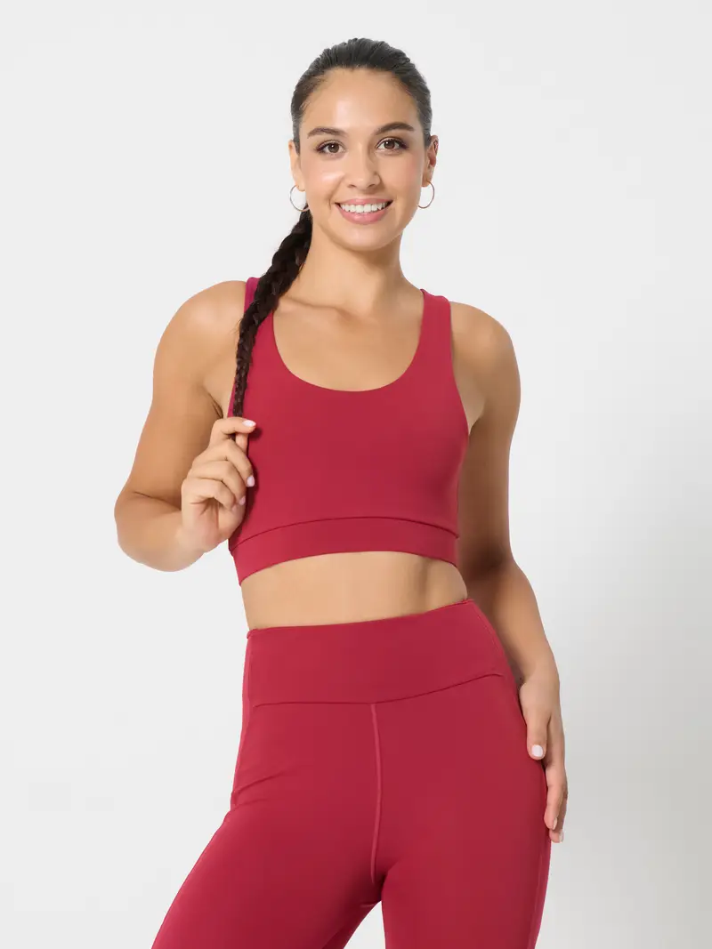 Top sportivo - maroon miniatura 4