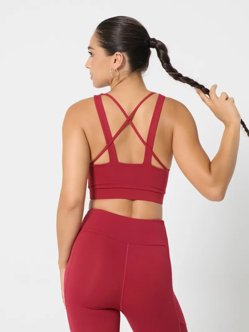 Top sportivo - maroon miniatura 5