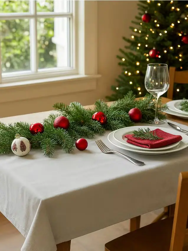 Tovaglia con filo metallico - argento