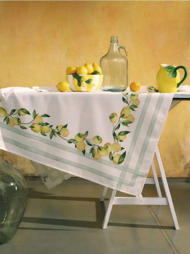 Tovaglia con motivo di limone - giallo
