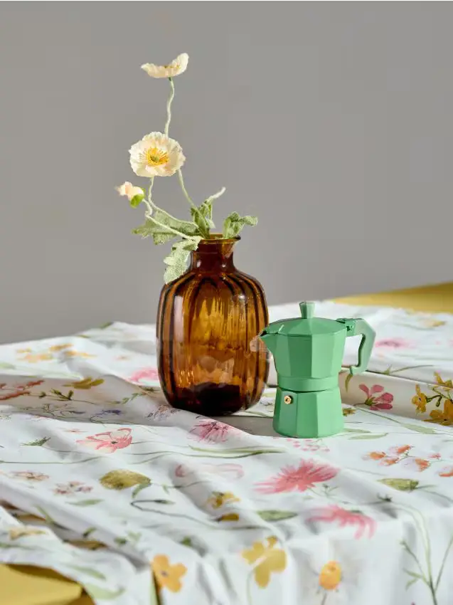 Tovaglia con motivo floreale - bianco