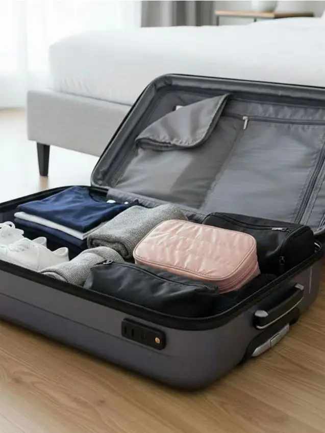 Trousse trapuntata - rosa pastello