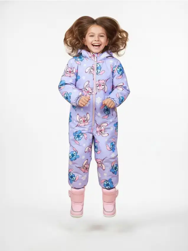 Tuta con cappuccio Stitch - viola