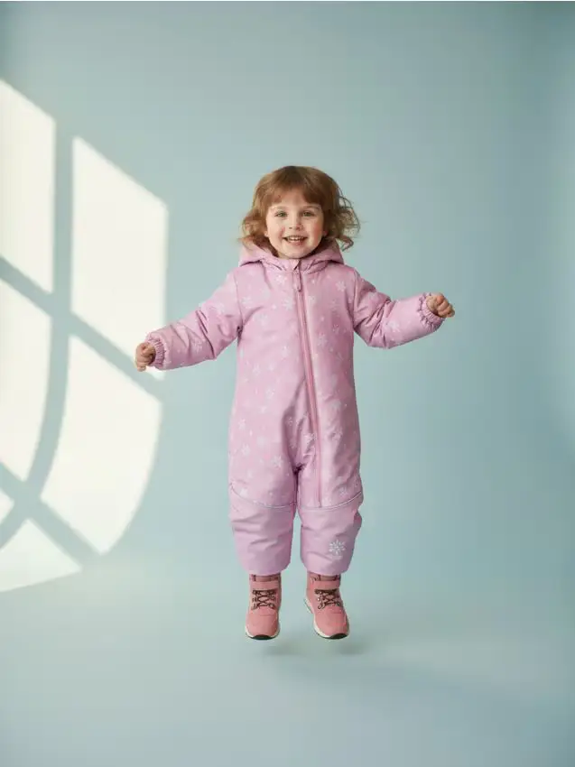 Tuta con cerniera e dettagli riflettenti - rosa