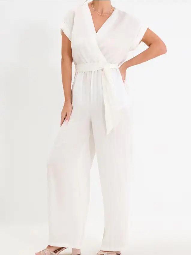 Tuta con viscosa - bianco