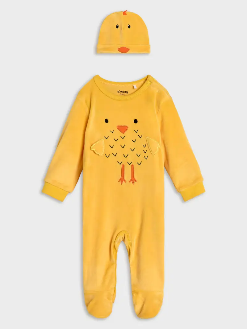 Tutina con cappellino - giallo miniatura 2