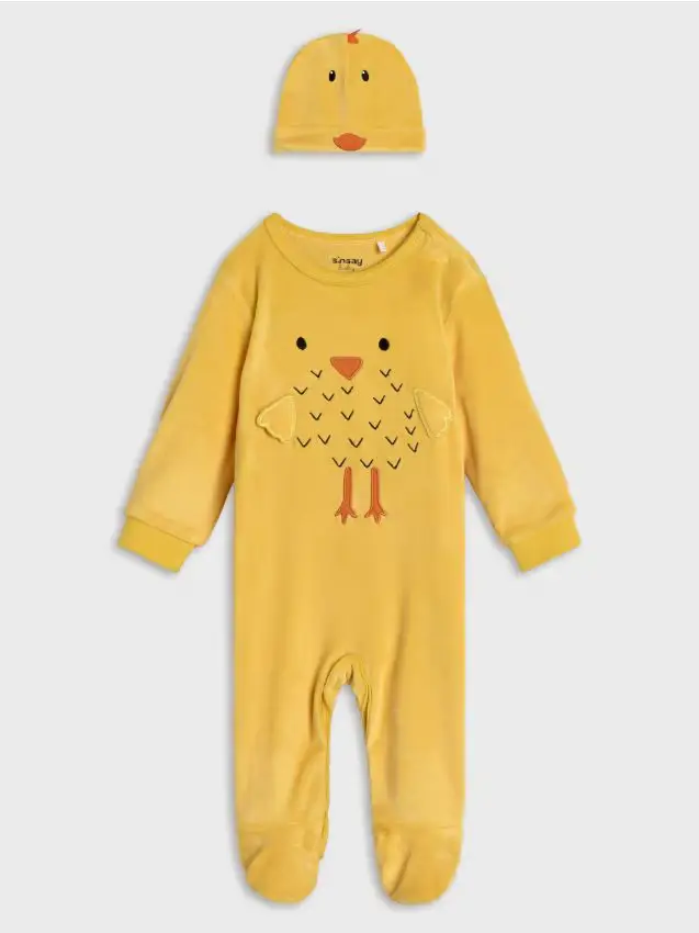 Tutina con cappellino - giallo