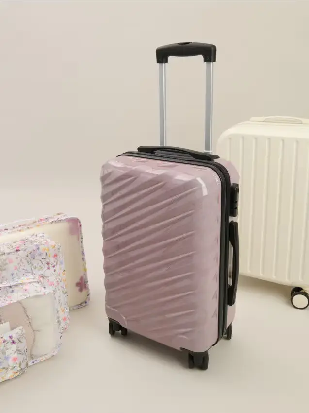 Valigia con glitter - rosa pastello