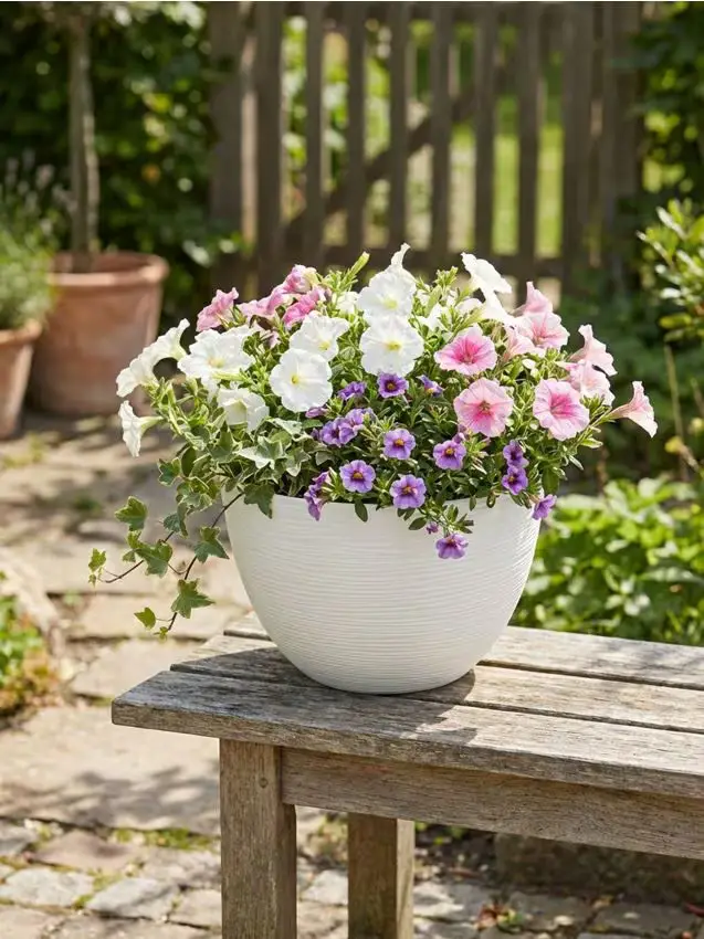 Vaso con texture decorativa - bianco