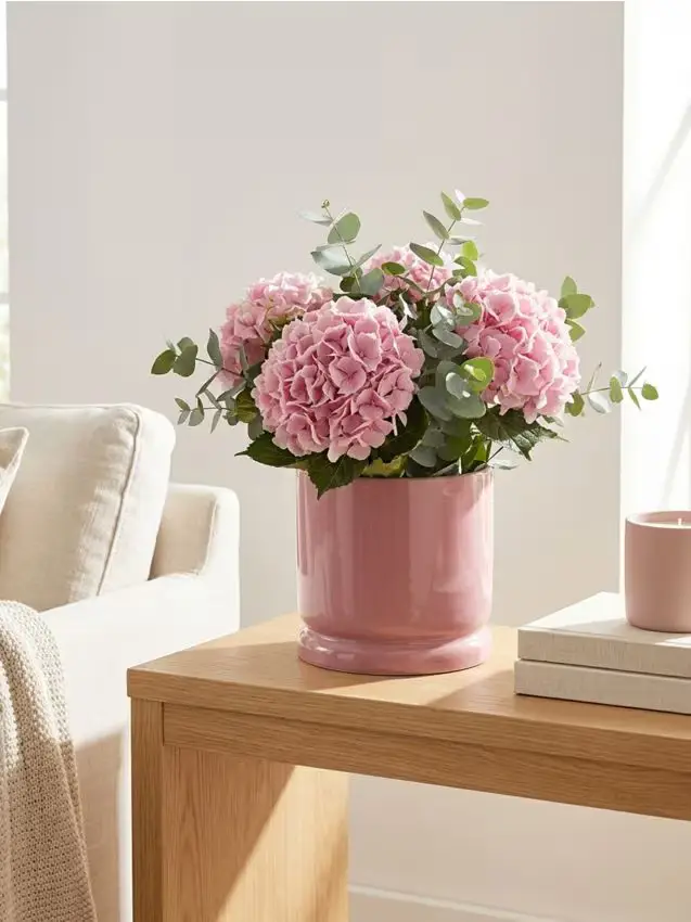 Vaso da fiori in ceramica - rosa pastello