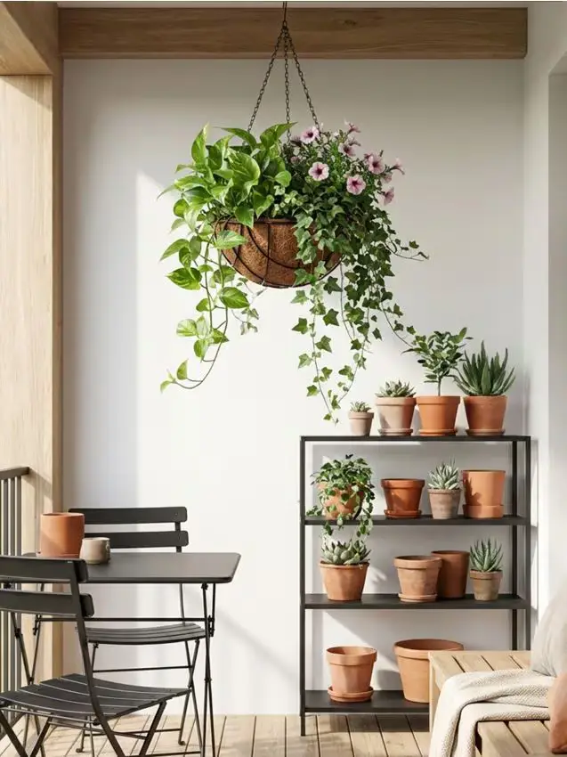 Vaso da giardino sospeso - nero