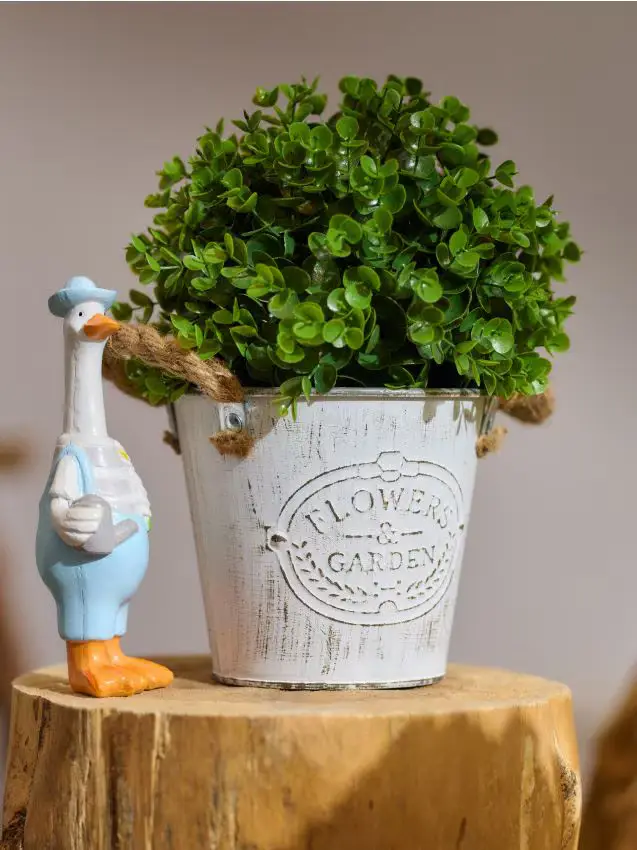 Vaso di metallo - bianco