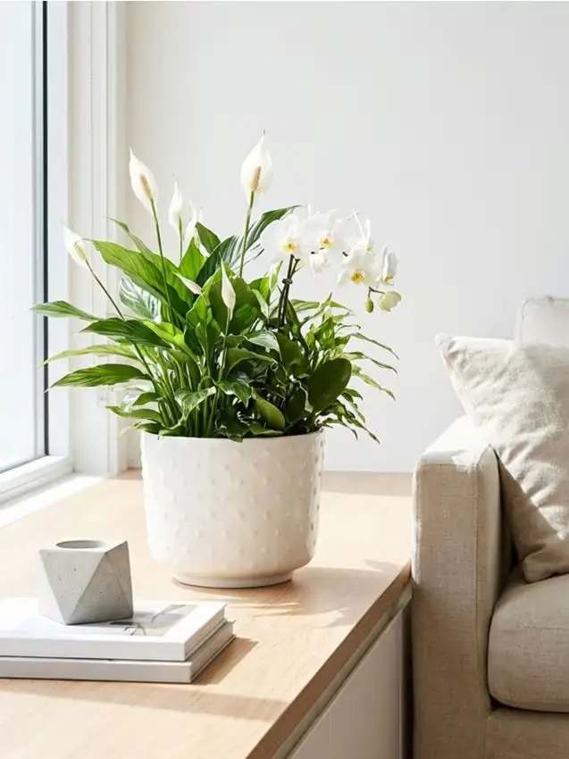 Vaso in ceramica con motivo in rilievo - panna