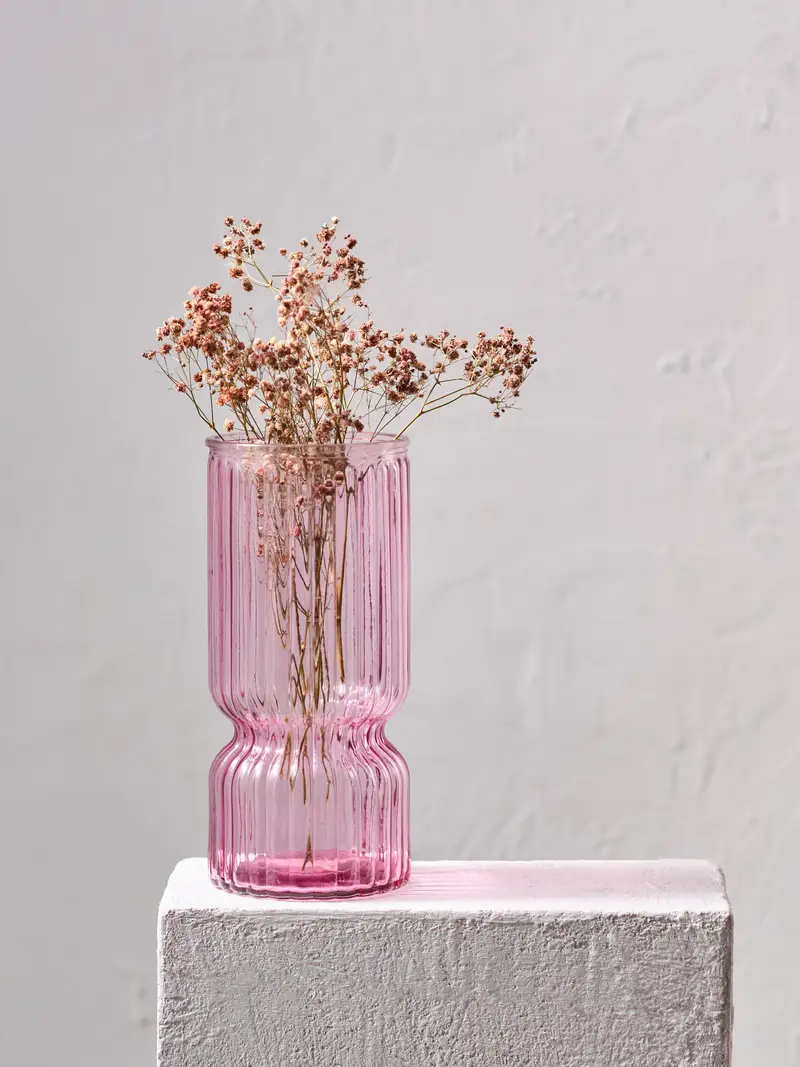Vaso per fiori - rosa pastello miniatura 2