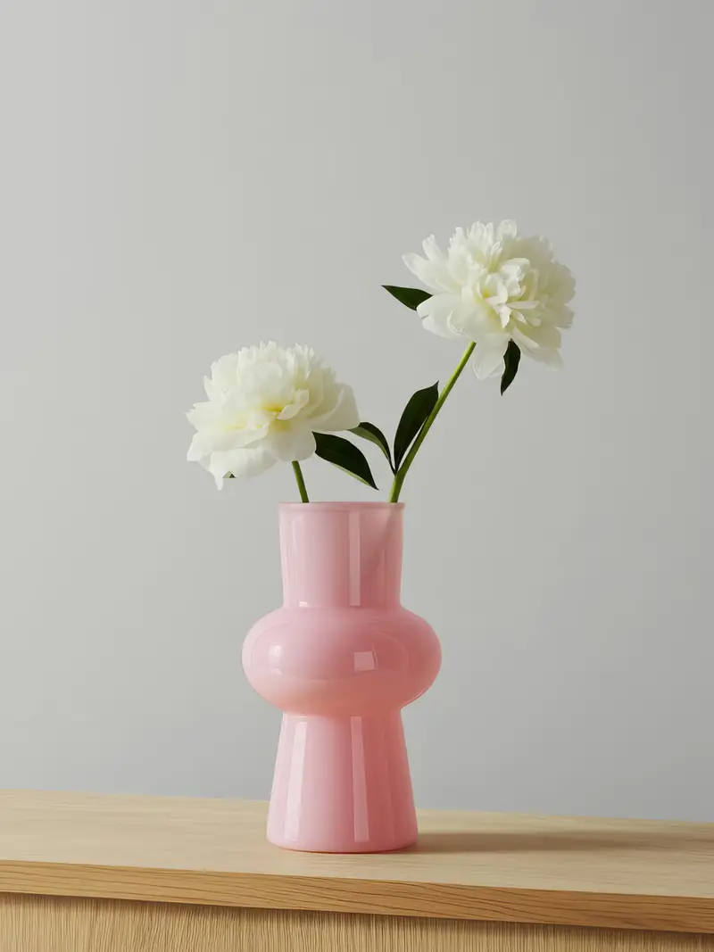 Vaso per fiori - rosa pastello miniatura 2