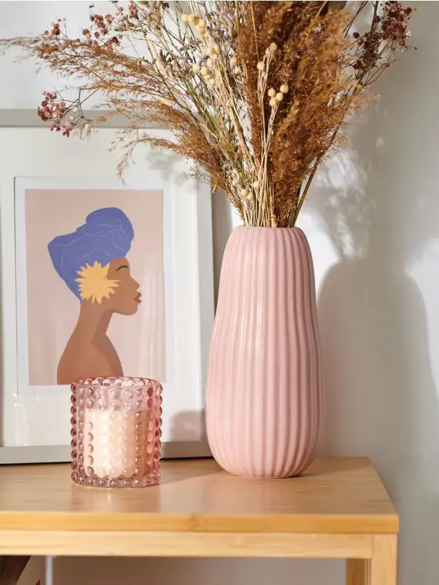 Vaso per fiori - rosa pastello