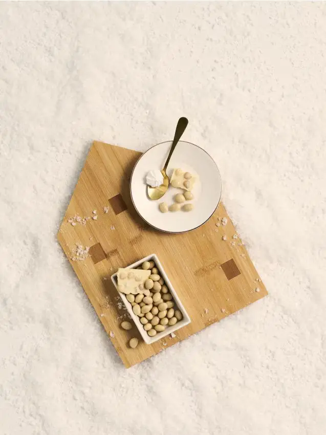 Vassoio da portata con ciotolina - beige