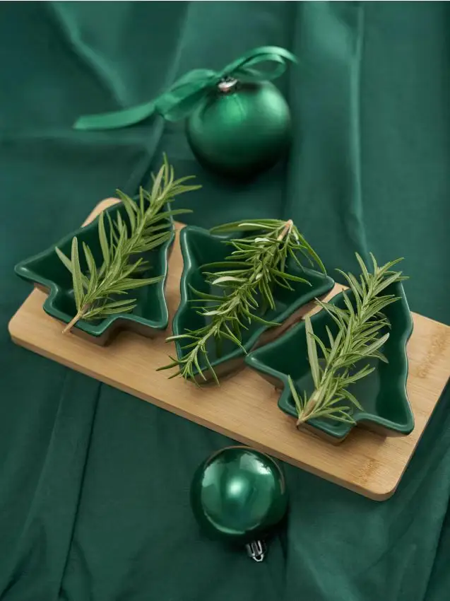 Vassoio da portata con tre ciotoline - verde chiaro