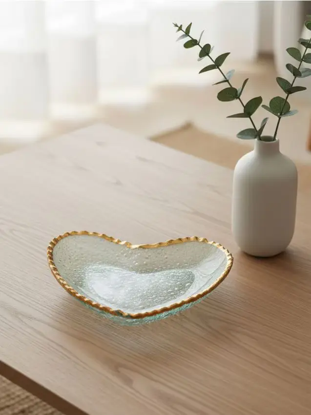 Vassoio decorativo a forma di cuore - clear