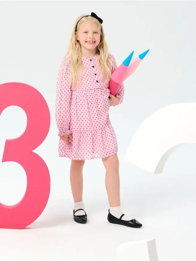 Vestito a pois - rosa