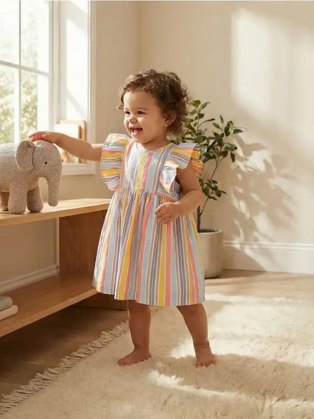 Vestito a righe - multicolor