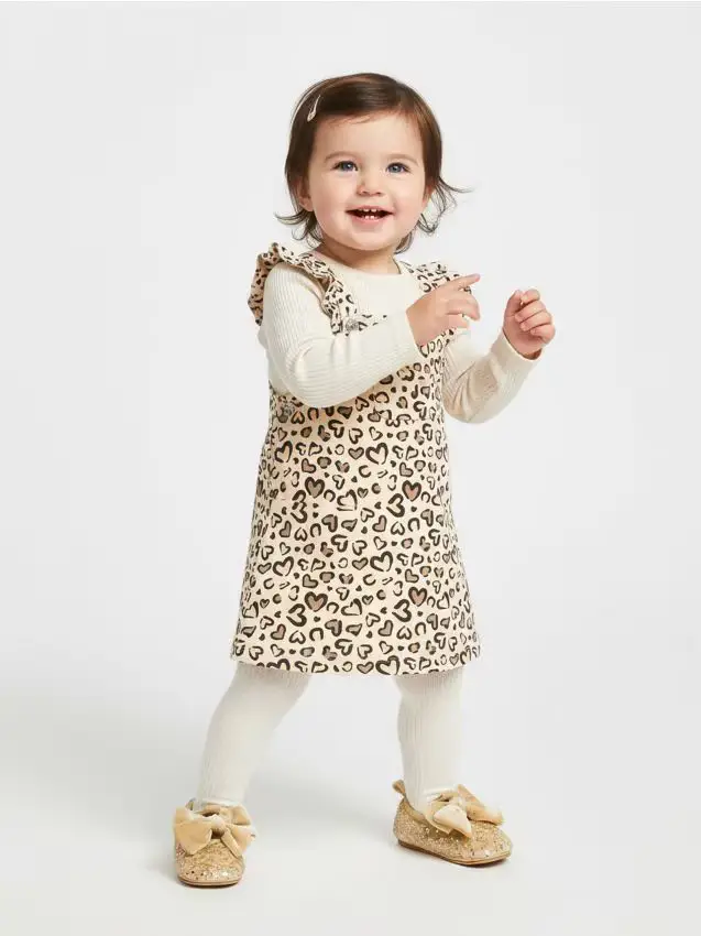 Vestito a salopette - panna