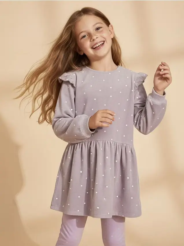 Vestito arricciato - viola