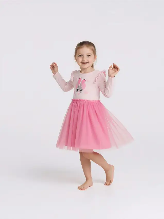 Vestito babydoll Zootopia - rosa pastello