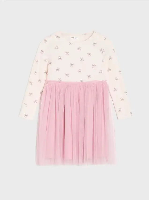 Vestito con tulle - multicolor