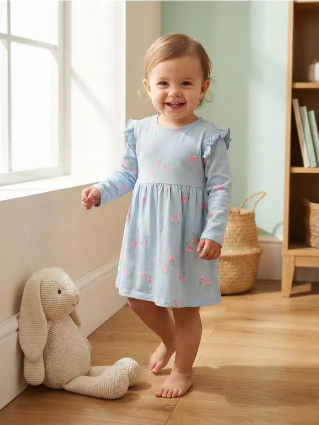 Vestito di felpa - azzurro