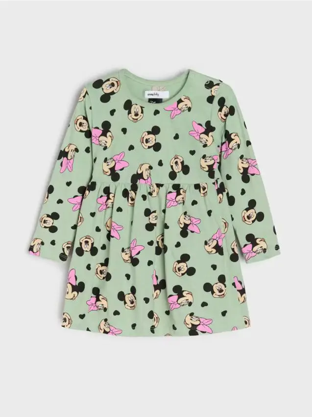 Vestito di felpa Minnie Mouse - verde oliva chiaro