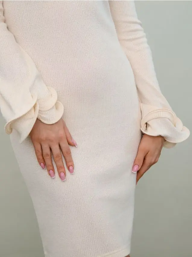 Vestito di felpa - panna